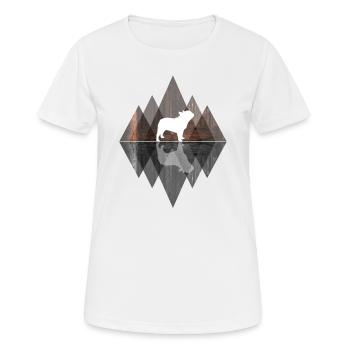 French Bulldog Abstrakt - Geometrie Hundeliebhaber - Frauen T-Shirt atmungsaktiv - Weiß - Vorne - AI Model Female 172 dark (172cm)
