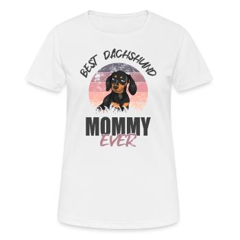 Beste Dackel-Mami - Frauen T-Shirt atmungsaktiv - Weiß - Vorne - AI Model Female 172 dark (172cm)