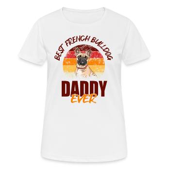 Français Bulldog - T-shirt respirant Femme - blanc - Devant - AI Model Female 172 dark (172cm)