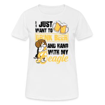 Bier Trinken - Frauen T-Shirt atmungsaktiv - Weiß - Vorne - AI Model Female 172 dark (172cm)