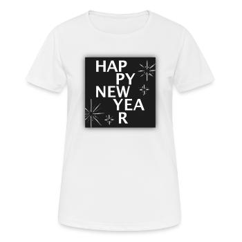 BONNE ANNÉE, BONNE ANNÉE - T-shirt respirant Femme - blanc - Devant - AI Model Female 172 dark (172cm)