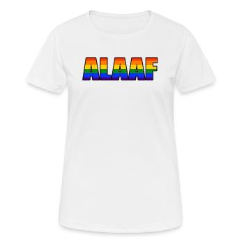 Chaque Jeck est différent! Moi aussi. Carnaval LGBTQ de Cologne - T-shirt respirant Femme - blanc - Devant - AI Model Female 172 dark (172cm)