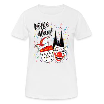 Karneval Kostüm Kölle Alaaf Herz Köln Clown - Frauen T-Shirt atmungsaktiv - Weiß - Vorne - AI Model Female 172 dark (172cm)