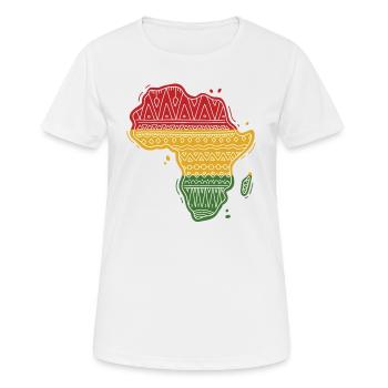 Afrika - Mali - Kontinent - Frauen T-Shirt atmungsaktiv - Weiß - Vorne - AI Model Female 172 dark (172cm)
