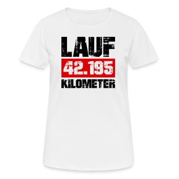 Run 26.2 mile marathon challenge - Women's Breathable T-Shirt - white - Front - AI Model Female 172 dark (172cm)
