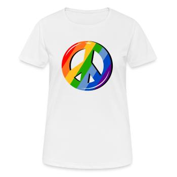 Stolz LGBTQ. Stellungnahme - Frauen T-Shirt atmungsaktiv - Weiß - Vorne - AI Model Female 172 dark (172cm)