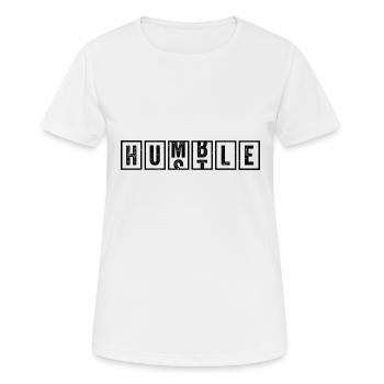 Hustle Humble - hustle humble - T-shirt respirant Femme - blanc - Devant - AI Model Female 172 dark (172cm)