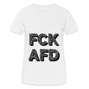 afd - Frauen T-Shirt atmungsaktiv - Weiß - Vorne - AI Model Female 172 dark (172cm)