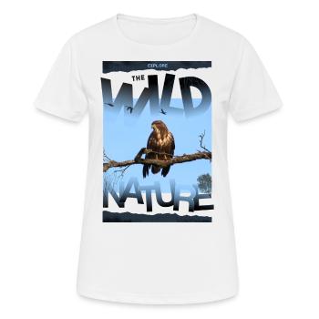 nature sauvage nature nature sauvage - T-shirt respirant Femme - blanc - Devant - AI Model Female 172 dark (172cm)
