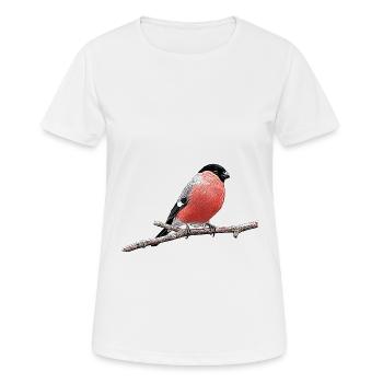 Dompaff ou bouvreuil - T-shirt respirant Femme - blanc - Devant - AI Model Female 172 dark (172cm)