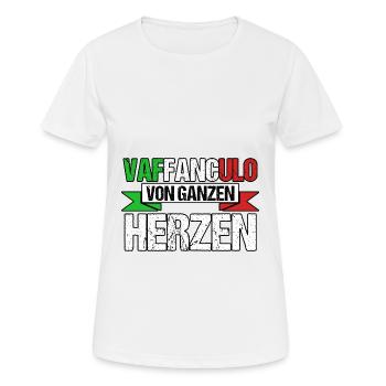 Italien Italiener Vaffanculo - Frauen T-Shirt atmungsaktiv - Weiß - Vorne - AI Model Female 172 dark (172cm)