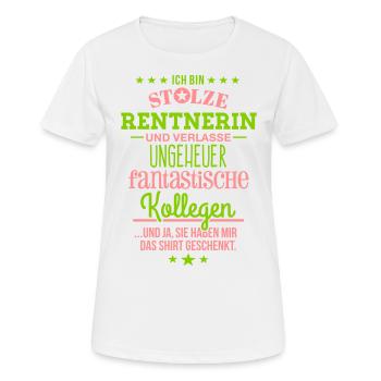 Ungeheuer fantastische Kollegen Rentnerin - Frauen T-Shirt atmungsaktiv - Weiß - Vorne - AI Model Female 172 dark (172cm)