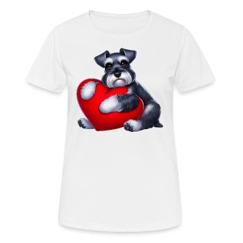 Minature Schnauzer Art - Women's Breathable T-Shirt - white - Front - AI Model Female 172 dark (172cm)