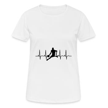 Basket-ball EKG basketteur basketteur - T-shirt respirant Femme - blanc - Devant - AI Model Female 172 dark (172cm)