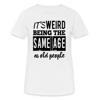 C’est tout ce qui se passe - T-shirt respirant Femme - blanc - Devant - AI Model Female 172 dark (172cm)
