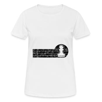 Échecs d’échecs de jeu d’échecs - T-shirt respirant Femme - blanc - Devant - AI Model Female 172 dark (172cm)