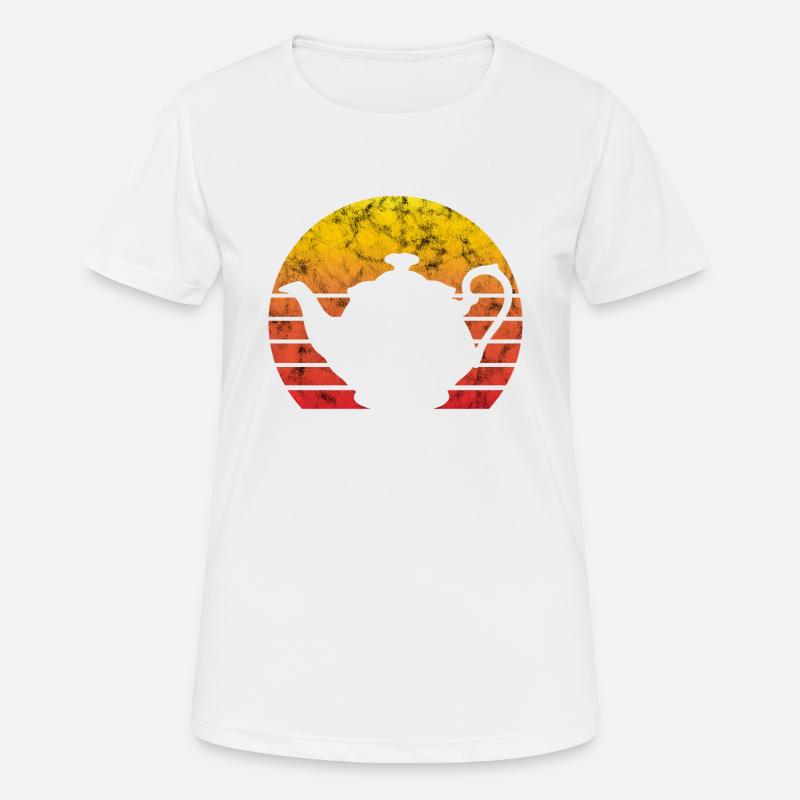 Tea tea drinker teapot tea connoisseur drink gift - Women's Breathable T-Shirt - white