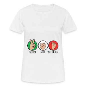 Italien Italiener Vaffanculo - Frauen T-Shirt atmungsaktiv - Weiß - Vorne - AI Model Female 172 dark (172cm)