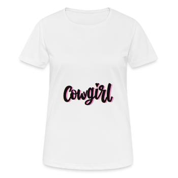 Western Girl - Frauen T-Shirt atmungsaktiv - Weiß - Vorne - AI Model Female 172 dark (172cm)