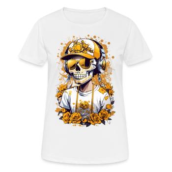 Zucker Skull - Frauen T-Shirt atmungsaktiv - Weiß - Vorne - AI Model Female 172 dark (172cm)