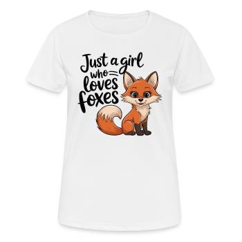 Fox in love – cheeky, sweet & smart! - Women's Breathable T-Shirt - white - Front - AI Model Female 172 dark (172cm)