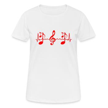 clef - Women's Breathable T-Shirt - white - Front - AI Model Female 172 dark (172cm)