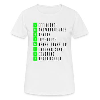 Ingenieur - Frauen T-Shirt atmungsaktiv - Weiß - Vorne - AI Model Female 172 dark (172cm)