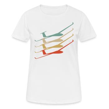 Segelflugzeug - Frauen T-Shirt atmungsaktiv - Weiß - Vorne - AI Model Female 172 dark (172cm)