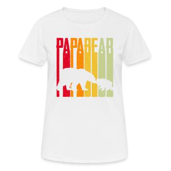 Papa Bear - Frauen T-Shirt atmungsaktiv - Weiß - Vorne - AI Model Female 172 dark (172cm)