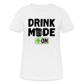 Drink Mode On - Women's Breathable T-Shirt - white - Front - AI Model Female 172 dark (172cm)