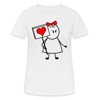 Liebesbeweis als Partnerlook, Girl, Love story - Frauen T-Shirt atmungsaktiv - Weiß - Vorne - AI Model Female 172 dark (172cm)