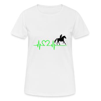 Les chevaux EKG adorent - T-shirt respirant Femme - blanc - Devant - AI Model Female 172 dark (172cm)