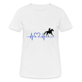 Les chevaux EKG adorent - T-shirt respirant Femme - blanc - Devant - AI Model Female 172 dark (172cm)