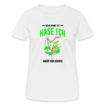 Hase Schlappohr Hasi Osterhase Hasen - Frauen T-Shirt atmungsaktiv - Weiß - Vorne - AI Model Female 172 dark (172cm)