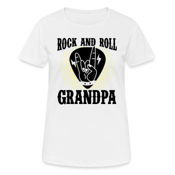 Rock and Roll Grandpa - Frauen T-Shirt atmungsaktiv - Weiß - Vorne - AI Model Female 172 dark (172cm)