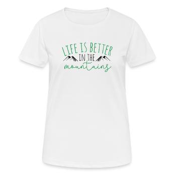 Mountain mom - Women's Breathable T-Shirt - white - Front - AI Model Female 172 dark (172cm)