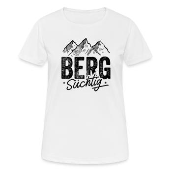 Berg suechtig - Frauen T-Shirt atmungsaktiv - Weiß - Vorne - AI Model Female 172 dark (172cm)