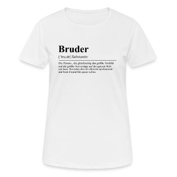 Frères - T-shirt respirant Femme - blanc - Devant - AI Model Female 172 dark (172cm)