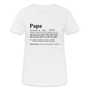 Papa papa papa papa papa papa - T-shirt respirant Femme - blanc - Devant - AI Model Female 172 dark (172cm)