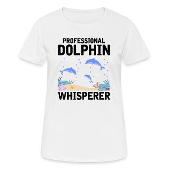 Professional Dolphin Whisperer Zooologist Sea Oze - Women's Breathable T-Shirt - white - Front - AI Model Female 172 dark (172cm)
