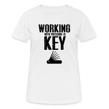 Cambrioleur Serrurier Technicien de Verrouillage Conception - T-shirt respirant Femme - blanc - Devant - AI Model Female 172 dark (172cm)