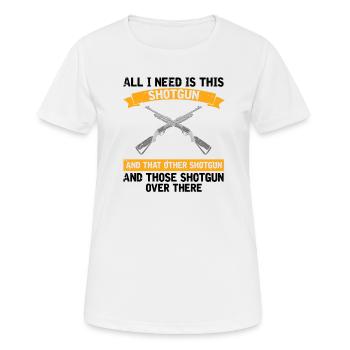 Drôle de conception de chasse au canard Hunter Hunting Duck Design - T-shirt respirant Femme - blanc - Devant - AI Model Female 172 dark (172cm)