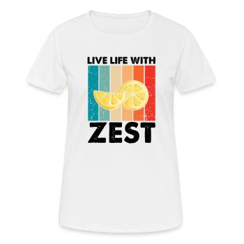 Lemonade Zitrone Limonade Limonaden Stand Design - Frauen T-Shirt atmungsaktiv - Weiß - Vorne - AI Model Female 172 dark (172cm)