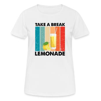 Lemonade Zitrone Limonade Limonaden Stand Design - Frauen T-Shirt atmungsaktiv - Weiß - Vorne - AI Model Female 172 dark (172cm)