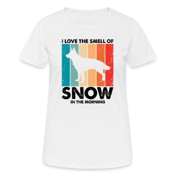 Military Design Police Dog German Shepherd - Women's Breathable T-Shirt - white - Front - AI Model Female 172 dark (172cm)