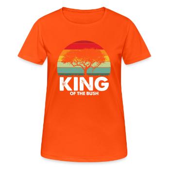 Conception de voyage en famille africaine pour l’Afrique - T-shirt respirant Femme - orange néon - Devant - AI Model Female 172 dark (172cm)