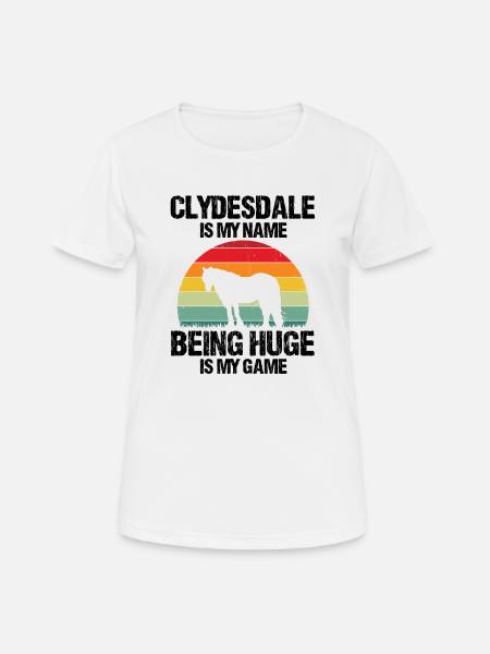Clydesdale Design for Clydesdale Riders - Women's Breathable T-Shirt - white