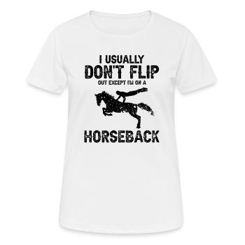Conception de voûte et conception de chevaux de voûte - T-shirt respirant Femme - blanc - Devant - AI Model Female 172 dark (172cm)