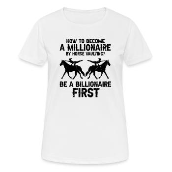 Conception de voûte et conception de chevaux de voûte - T-shirt respirant Femme - blanc - Devant - AI Model Female 172 dark (172cm)