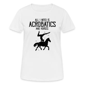 Conception de voûte et conception de chevaux de voûte - T-shirt respirant Femme - blanc - Devant - AI Model Female 172 dark (172cm)
